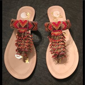 Sam Edelman beaded thong sandals size 6 1/2